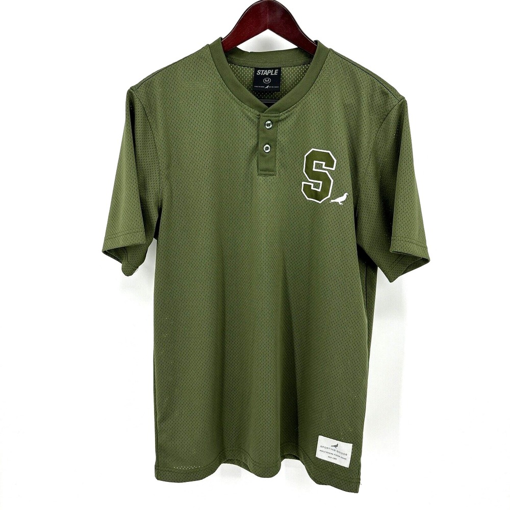 Staple Pigeon New York Streetwear Baseball Green‎ Mesh Jersey Medium EXCELLENT